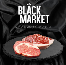 Load image into Gallery viewer, Striploin (Porterhouse) &#39;S&#39; MB5+ BLACK MARKET - $53.99pkg
